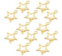 PACKOVE Ciondoli Design Elegante e Durata Prolungata Stella Vuota in Lega Oro 100 Pezzi Pendenti per Collane e Bracciali per Creazione Gioielli Fai da Te per Crafting e Incontri