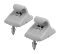 PACKOVE Clip di Fissaggio per Aletta Parasole Auto Grigia 2 Pezzi, Supporto per Visiera Parasole Interna, Kit di Riparazione Resistente per Accessori Automobilistici