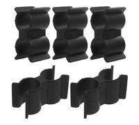 PACKOVE Clip Doppia per Tubi 7/8"-1" in Plastica Nera, Morsetto di Fissaggio per Yacht, Camper e Imbarcazioni Marine, Set da 5 Pezzi, Connettore per Mensole e Accessori Marini