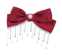 PACKOVE Clip per a diamante accessori per rossi per le donne Nozze forcina con fiocco alla moda molletta forcina a fiocco Acciaio inossidabile rosso