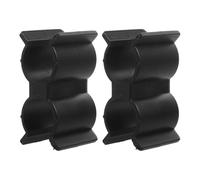 PACKOVE Clip per Tubi Doppi in Plastica Nera, Set 2 Pezzi, Fascetta Stringitubo per Yacht e Camper, Connettore e Elemento di Fissaggio per Mensole, Accessorio Nautico per Barche