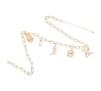 PACKOVE Collana con Ciondolo Stivale da Cowboy, Collana di Perle Finte e Lega, Oro, Stile Western Boho, per Donne, per Concerti e Feste Festive