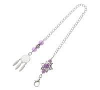 PACKOVE Collana Di Cristallo Con Pendente Pietra Per Gioielli Fai Te Catena Per Cattura Sogni Da Appendere Allo Specchietto Retrovisore Auto Portachiavi Fortunato Amatista e Occhio Di