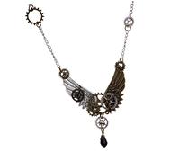 PACKOVE Collana Pendente Steam Gear Vintage con Accessori per Unici per Ragazze Design Punk Retro