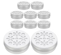 PACKOVE Contenitori Diffusore di Aromi in Alluminio 60Ml Coperchio a Vite Scatole Deodorante per Ambienti 10 Pezzi Supporto Addestramento Olfatto Cani per Casa Ufficio e Bar