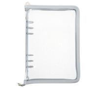 PACKOVE Copertina Quadernone Trasparente a 6 Anelli in Pvc Cerniera, Antiscivolo e Facile da Pulire, per Scuola e Ufficio Design Pratico e Raffinato