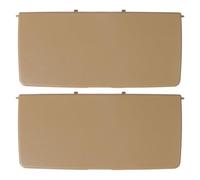 PACKOVE Copertura Specchio Cosmetico per Parasole Auto in Plastica Beige, Design Coperchio Ribaltabile, Facile Manutenzione, 2 Pezzi per Specchietto Parasole Interno Veicolo