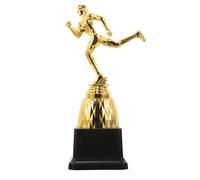 PACKOVE Coppa Oro per Corsa, Premio Sportivo Elegante in Plastica | Finitura Lucida e Dettagli Raffinati, Leggero da Portare, per Giornata Sportiva Scolastica e Gara