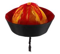 PACKOVE Copricapo Hanfu Tradizionale Cinese con Coda di Cavallo e Treccia, Cappello Storico Nero per Cosplay e Spettacoli Teatrali, Accessorio Costume Asiatico per Eventi di Danza e Feste