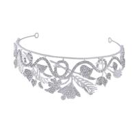 PACKOVE Diadema Di Strass Corone Della Sposa Per Il Matrimonio Fascia Di Grano Corone Nuziali Per La Sposa Nozze Futura Sposa Di Grano Tiara Addio Al Nubilato Lega Di Zinco Argento