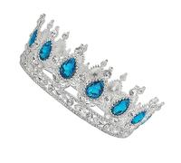 PACKOVE diadema nuziale Accessori per per le donne Accessori per da sposa Nozze barocco coroncina sposa Braut Krone Donne della Brautschmuck Haare tiara Blu