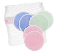 PACKOVE Dischetti Struccanti in Fibra di Bambù Riutilizzabili Sacchetto Porta Accessori Set 7 Pezzi Colore Assortito e Lavabili per Pulizia Viso Donna