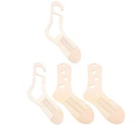 PACKOVE Espositore per Calzini in Legno 4 Pezzi Forme Traforate a Cuore, Blocchi Sottili per Lavorare a Maglia, Strumenti per Esposizione e Modellatura Calzini Fai da Te