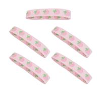 PACKOVE Fasce Elastiche per Notebook A7 M5 5 Pezzi in Poliestere Rosa, Elastici Estensibili per Organizzare Note e Supporto Pagine, Accessori per Planner e Scrapbook