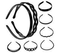 PACKOVE Fasce Per Capelli Ondulate Denti Da Unisex Accessori in Plastica Rigida Fermaglio Antiscivolo Per Donna e Uomo