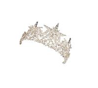 PACKOVE Fascia a Stella a Cinque Punti Nuziale Da Sposa Diadema Nuziale Tiara Delle Fate Argento