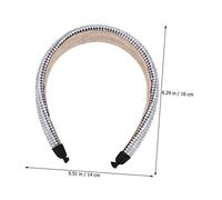 PACKOVE fascia di strass Accessori per per ragazze fasce per le donne impacchi per la testa ingioiellati ornamento del copricapo cerchio per tessuto bianca