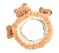 PACKOVE fascia per il lavaggio del viso spa per la testa fascia termale fascia cosmetica Di moda fascia per il trucco dell'orso lavaggio del viso della fascia Peluche Brown