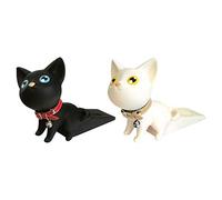 PACKOVE Fermaporta in Gomma a Forma di Gatto 2 Pezzi, Cuneo di Sicurezza per Porta in PVC e Silicone, Protezione Antischiacciamento e Animali, Adatto per Pavimenti in Colore Casuale