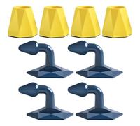 PACKOVE Fermaporta in Silicone e ABS Senza Foratura, Forte Aspirazione al Pavimento, 4 Pezzi Base Viscosa per Uso Domestico, Protezione Porte e Sicurezza Ragazzo Ragazza