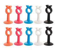 PACKOVE Fermaporta in Silicone Senza Fori 10 Pezzi per Proteggere Pareti e Manopole, Portatile per Viaggi, Blocca Spifferi e Previene Urti Porta