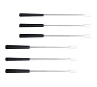 PACKOVE Forchette da Fonduta in Acciaio Inox Impugnatura in Pp, Set da 6 Forchette per Immersione di Cioccolato e Frutta, Utensili da Cucina Portatili per Uso Domestico, Ristoranti