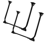 PACKOVE Gambe per Mobili Pieghevoli Nere in Ferro da 30 Cm, Supporto Pieghevole per Scrivanie da Letto e Tavoli da Divano, Set da 2 Gambe Resistenti per Progetti Fai da Te