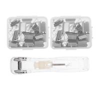 PACKOVE Graffatrice da Scrivania Argento in Plastico e Metallo, Semplice da Usare e Resistente, per Ufficio e Studio, Set 1 Pezzo per Fissare Documenti e Fogli