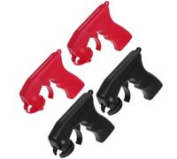 PACKOVE Impugnatura in Plastica 4 Pezzi per Bombolette Spray | Si Fissa Facilmente alla Maggior Parte delle Bombolette, Spruzzo Uniforme, Riduce gli Sprechi di Vernice
