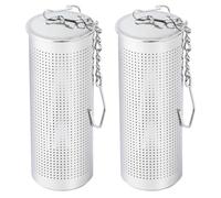 PACKOVE Infusore per Tè Sfuso in Acciaio Inossidabile 2 Pezzi Design a Rete Fine Resistente ad Alte Temperature, Filtro Riutilizzabile per Casa e Ufficio
