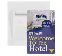 PACKOVE Interruttore a Scheda per Hotel 40a Design a Pannello in Pc, Capacità Alta e Ritardo Tre Linee per Strutture Ricettive