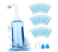 PACKOVE Irrigatore Nasale in Plastica Resistente con Valvola Automatica 500ml con Sale Kit Pulizia Naso Affidabile per Lavaggi Nasali Adulti per Uso Quotidiano