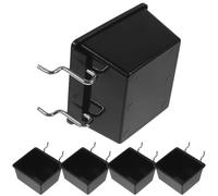 PACKOVE Kit Nero 5 Contenitori in Ferro e Abs per Pannello Forato Facili da Installare Capacità di, per Garage e Famiglie