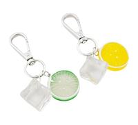 PACKOVE Limoni portachiavi limone ciondolo ciondolo cibo portachiavi cubo di ghiaccio portachiavi frutta portachiavi estate portachiavi portachiavi portachiavi auto portachiavi, come mostrato