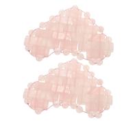 PACKOVE Maschera per Occhi al Quarzo Rosa a Forma di Cuore, Trattamento Freddo Spa Traspirante per Occhiaie, Massaggio Facciale, Maschera da Viaggio e Uso in Salone