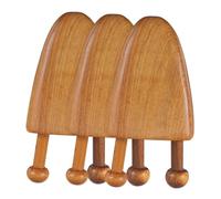 PACKOVE Massaggiatore in Legno Per Automassaggio 3 Pezzi Set, Strumenti Per Massaggio Corpo a Raschiamento, Tavole Massaggianti Ergonomiche Per Relax Muscolare e Sollievo Dolori Quotidiani