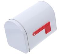 PACKOVE Mini Cassetta Postale in Latta con Bandierine di Segnalazione in Rilievo Piccola Cassetta Postale in Metallo per Casetta da Gioco E Attività All'aperto