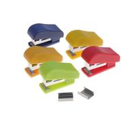 PACKOVE Mini Spillatrici da Scrivania con 10 Scatole di Punti in Plastica Set di 10 Design Unico e Compatto Colore Casuale per Ufficio e Decorazione da Scrivania