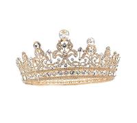 PACKOVE nuziale strass da sposa Nozze per di di strass decorazione della sposa barocca regina diadema gotico Corone di cristallo D'oro