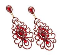 PACKOVE Orecchini da Sposa a Bottone in Lega con Pietre Brillanti Rotondi Design Cavo Etnico Accessori per Matrimonio e Feste Eleganti e Resistenti Adatti a Tutte le Età