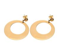 PACKOVE Orecchini Rotondi in Acciaio Per Donna Grandi Orecchini Pendenti Geometrico Stile Retrò Minimalista