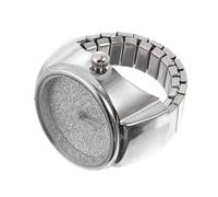 PACKOVE Orologio da Indice Donna al Quarzo, Design Semplice con Glitter Argento, per Compleanni e Capodanno