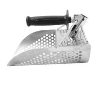 PACKOVE Paletta per Terreno in Acciaio Inox Setaccio per Sabbia da Spiaggia, Attrezzo da Scavo Robusto per Metal Detector, per Ricerca e attività all’Aperto