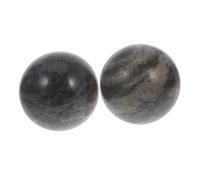 PACKOVE Palline Naturali 5Cm 2 Pezzi Sfere Antistress Cinesi per Esercizi Palline per Anziani e Professionisti Accessorio per Meditazione e Relax