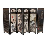 PACKOVE Paravento Divisorio Miniatura in Legno Decorativo Stile Antico Eleganti Dipinti Classici e Design Vintage per Arredamento Casa e Ufficio