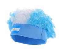PACKOVE Parrucca Clown Colorata Con Bandiera Nazionale Costume Divertente Per Di Calcio Parrucche Per Feste e Eventi Sportivi Accessorio Esplosivo Per Partite Di Calcio e Festival