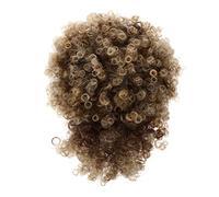 PACKOVE Parrucca Sintetica Afro con Frangia Chignon Riccio per Feste Cosplay e Uso Quotidiano per Donne e Ragazze