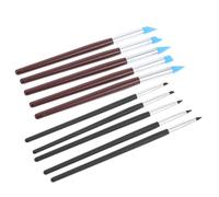 PACKOVE Pennelli Nail Art Professionali 10 Pezzi per Manicure Disegno e Modellazione Legno Nero e Blu, Facili da Pulire per Nail Art DIY e Pittura Unghie