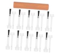 PACKOVE Pennelli per Nail Art Versatile con Testine Sostituibili Set Doppio Uso Manico in Legno Resistente per Uso Professionale e Domestico per Varie Tecniche di Decorazione Unghie
