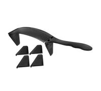 PACKOVE Pettine Dentato Barbiere Miscelare Districare Uomini Per Riccio Pettini Separazione Levigazione Assottigliamento Bene Curvo Lato Plastica Black